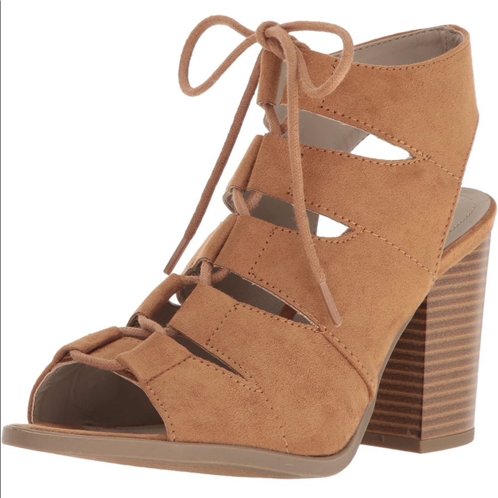 Rampage Tan Heeled Sandals